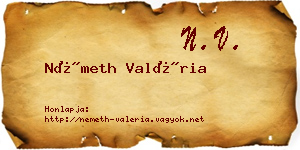 Németh Valéria névjegykártya