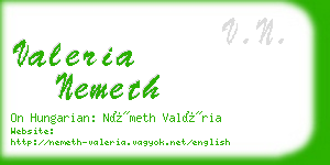 valeria nemeth business card